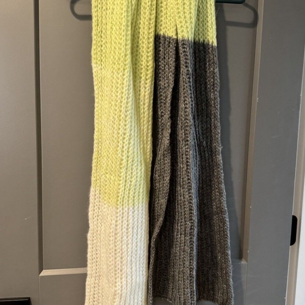 Women’s Scarf Ombré Green Grey White Topshop